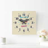 Bat Craving Lollipops - You Will Be Mine Quadratische Wanduhr (Zuhause)