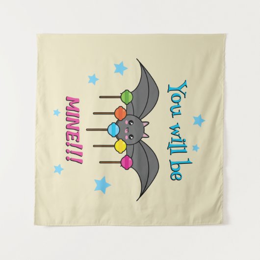 Bat Craving Lollipops - You Will Be Mine Wandteppich (Vorderseite (Horizontal))