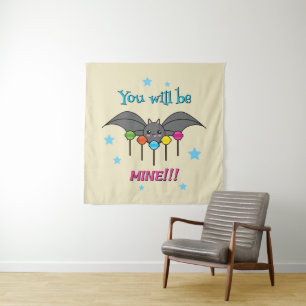 Bat Craving Lollipops - You Will Be Mine Wandteppich