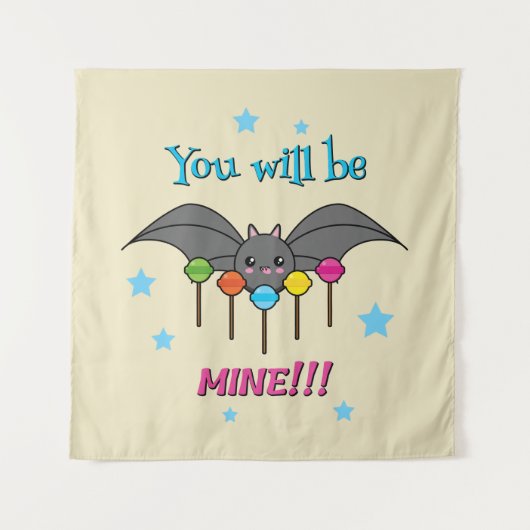 Bat Craving Lollipops - You Will Be Mine Wandteppich (Vorderseite)
