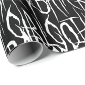 Bat Crazy Goth Girl Scratchy Gothy Horror Text Geschenkpapier (Rolleneckpunkt)