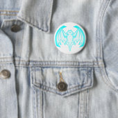 Bat Cyan Inv the MUSEUM Zazzle Geschenke Button (Beispiel)