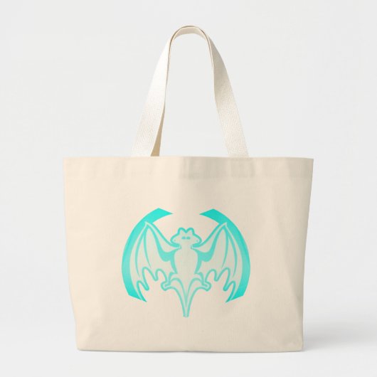 Bat Cyan Inv the MUSEUM Zazzle Geschenke Jumbo Stoffbeutel (Vorne)