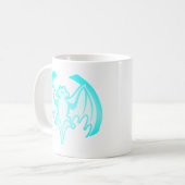 Bat Cyan Inv the MUSEUM Zazzle Geschenke Kaffeetasse (Vorderseite Links)