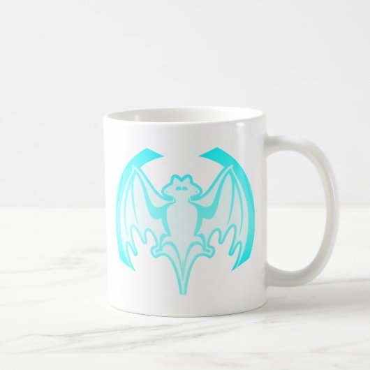 Bat Cyan Inv the MUSEUM Zazzle Geschenke Kaffeetasse (Rechts)