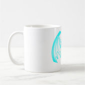 Bat Cyan Inv the MUSEUM Zazzle Geschenke Kaffeetasse (Links)