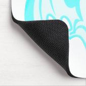 Bat Cyan Inv the MUSEUM Zazzle Geschenke Mousepad (Ecke)