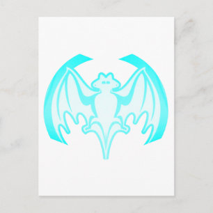 Bat Cyan Inv the MUSEUM Zazzle Geschenke Postkarte