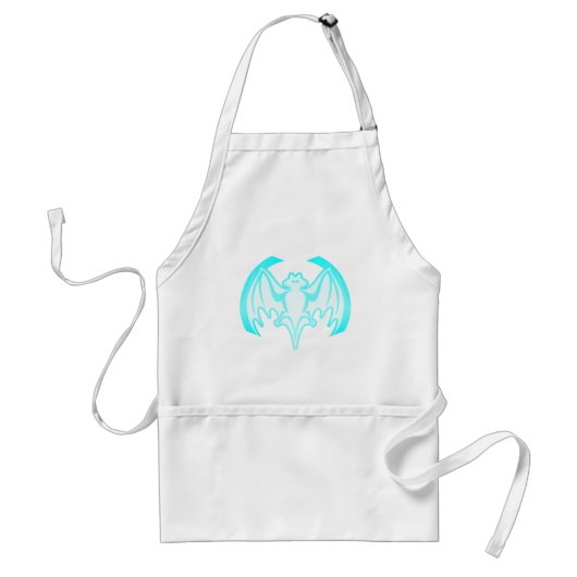 Bat Cyan Inv the MUSEUM Zazzle Geschenke Schürze (Vorne)
