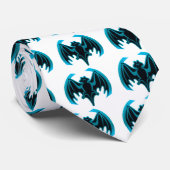 Bat Cyan The MUSEUM Zazzle Geschenke Krawatte (Gerollt)