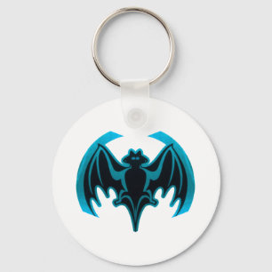 Bat Cyan The MUSEUM Zazzle Geschenke Schlüsselanhänger