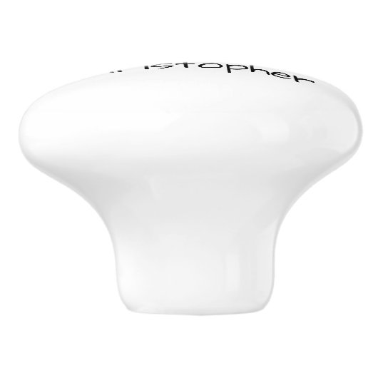 Bat Design Personalised Keramikknauf (Seitenansicht)