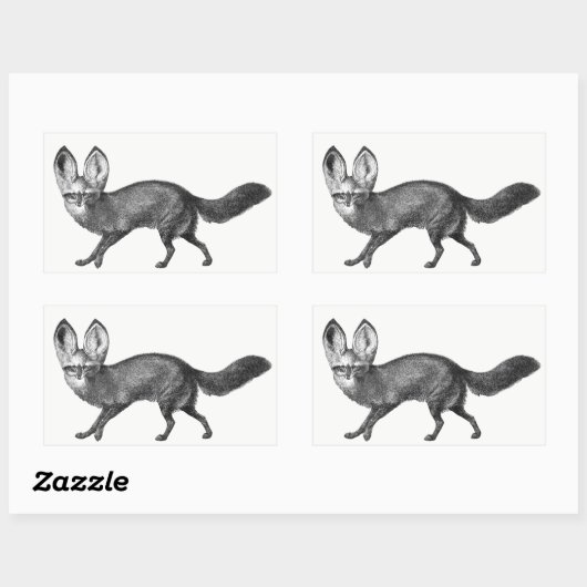 Bat Eared Fox Stickers (Blatt)
