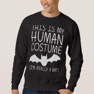 Bat Easy Halloween menschliches Kostüm Flying Anim Sweatshirt