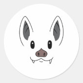 Bat Face Runder Aufkleber (Vorderseite)