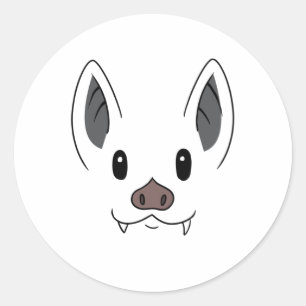 Bat Face Runder Aufkleber