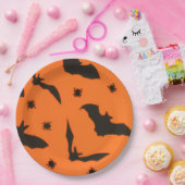 Bat Flying Halloween Pappteller (Party)
