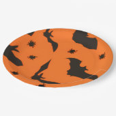 Bat Flying Halloween Pappteller (Schrägansicht)