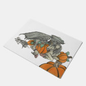 Bat-geflügeltes Einhorn zum Schutz eines Kürbispfl Fußmatte (Schrägansicht)