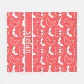 Bat Ghost Coral Fleece Blanket (Vorderseite (Horizontal))