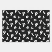 Bat-Ghost-Halloween-Muster Geschenkpapier Set (Vorderseite)