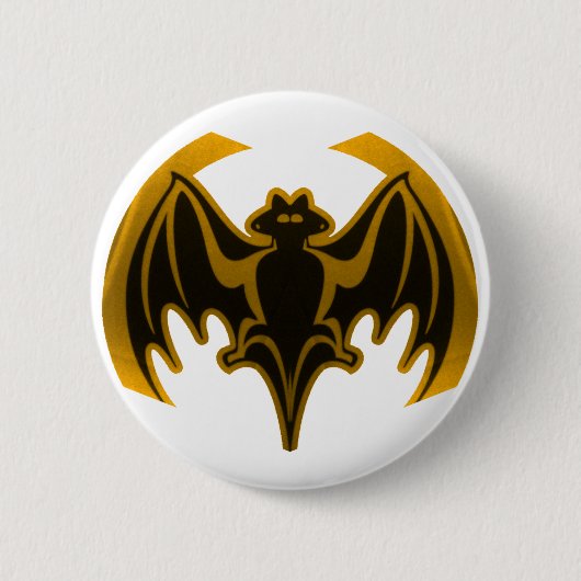 Bat Gold Das MUSEUM Zazzle Geschenke Button (Vorderseite)