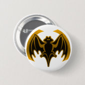 Bat Gold Das MUSEUM Zazzle Geschenke Button (Vorne & Hinten)