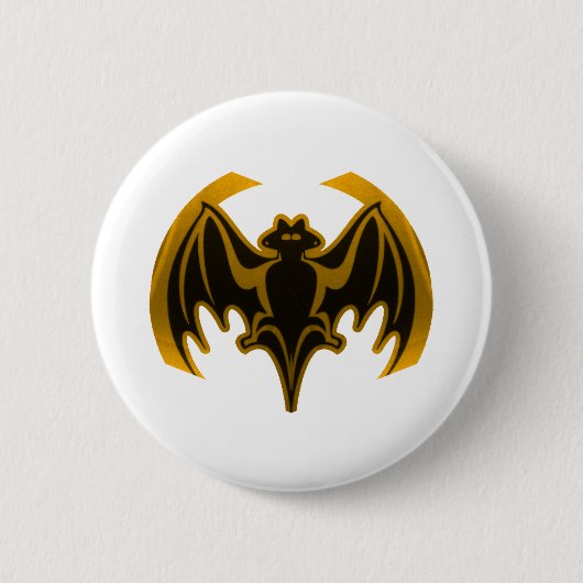 Bat Gold Das MUSEUM Zazzle Geschenke Button (Vorderseite)