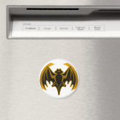 Bat Gold Das MUSEUM Zazzle Geschenke Magnet (In Situ (Geschirrspüler))