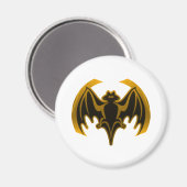 Bat Gold Das MUSEUM Zazzle Geschenke Magnet (Vorderseite/Rückseite)