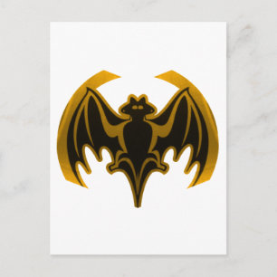 Bat Gold Das MUSEUM Zazzle Geschenke Postkarte