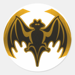 Bat Gold Das MUSEUM Zazzle Geschenke Runder Aufkleber