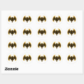 Bat Gold Das MUSEUM Zazzle Geschenke Runder Aufkleber (Blatt)