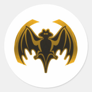 Bat Gold Das MUSEUM Zazzle Geschenke Runder Aufkleber
