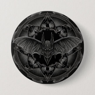 Bat Gothic Dark, Ai Generated Design Button