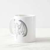 Bat Gray Inv MUSEUM Zazzle Geschenke Kaffeetasse (Vorderseite Links)