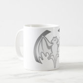 Bat Gray Inv MUSEUM Zazzle Geschenke Kaffeetasse (Vorderseite Links)