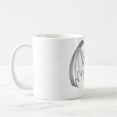Bat Gray Inv MUSEUM Zazzle Geschenke Kaffeetasse (Links)