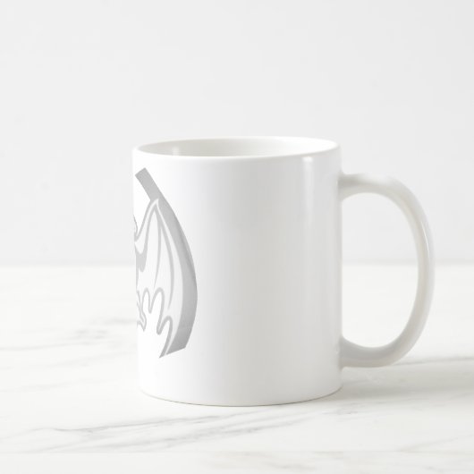 Bat Gray Inv MUSEUM Zazzle Geschenke Kaffeetasse (Rechts)