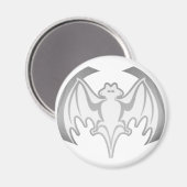 Bat Gray Inv MUSEUM Zazzle Geschenke Magnet (Vorderseite/Rückseite)
