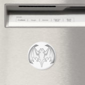 Bat Gray Inv MUSEUM Zazzle Geschenke Magnet (In Situ (Geschirrspüler))