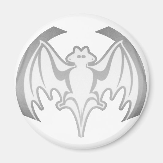 Bat Gray Inv MUSEUM Zazzle Geschenke Magnet (Vorne)