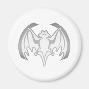 Bat Gray Inv MUSEUM Zazzle Geschenke Magnet
