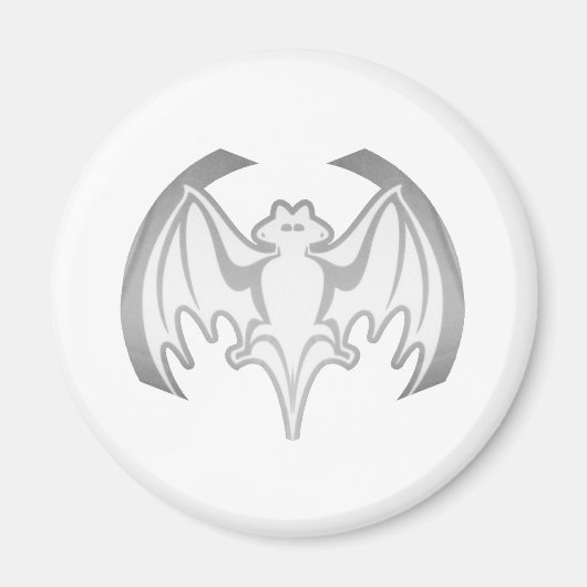 Bat Gray Inv MUSEUM Zazzle Geschenke Magnet (Vorne)