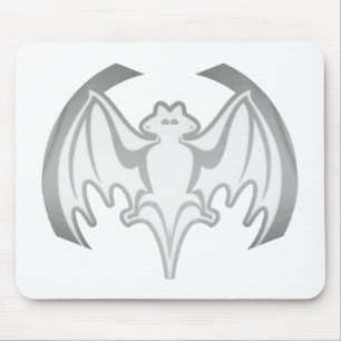 Bat Gray Inv MUSEUM Zazzle Geschenke Mousepad