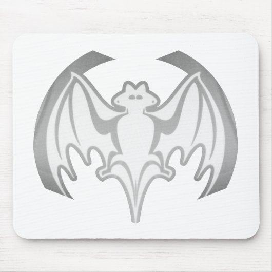 Bat Gray Inv MUSEUM Zazzle Geschenke Mousepad (Vorne)