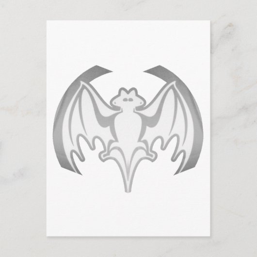 Bat Gray Inv MUSEUM Zazzle Geschenke Postkarte (Vorderseite)