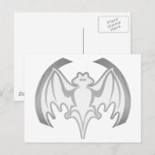 Bat Gray Inv MUSEUM Zazzle Geschenke Postkarte (Vorne/Hinten)