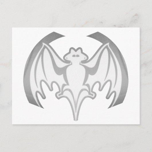 Bat Gray Inv MUSEUM Zazzle Geschenke Postkarte (Vorderseite)