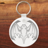 Bat Gray Inv MUSEUM Zazzle Geschenke Schlüsselanhänger (Vorderseite)